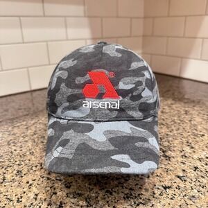 Arsenal Apparel Hat Baseball Cap Strap Back Adjustable Camo Gray